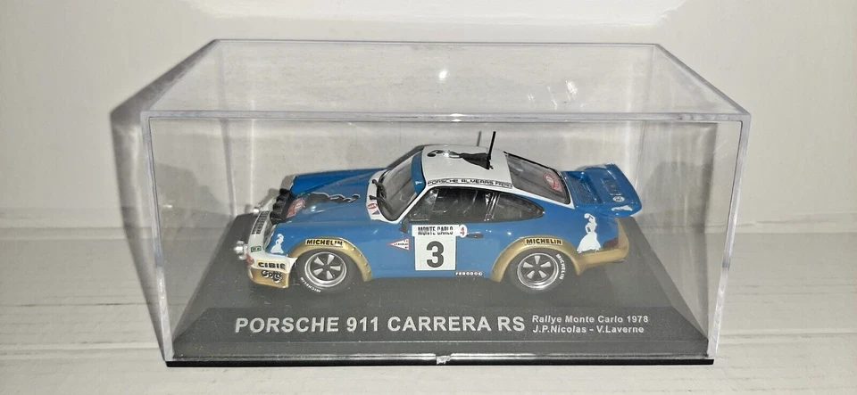 PORSCHE 911 CARRERA RS RALLY MONTECARLO 1978 DE AGOSTINI SCALA 1/43 - Immagine 1 di 1