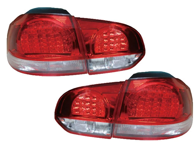 大众高尔夫 Mk6 A6 类型 5K 10 11 Led 红色白色镜头后尾灯套装 — 第 1/1 张图片