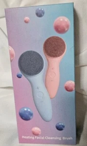 Silicone Beauty Heating Massage electric Facial cleansing brush PINK Waterproof - Picture 1 of 4