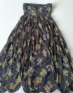FREE PEOPLE BELLA BABE ABITO MIDI BOHO STAMPATO FLOREALE TAGLIA S/P - Foto 1 di 10