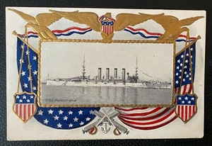 U.S.S.Pennsylvania Battleship - Postcard - Original - Picture 1 of 3