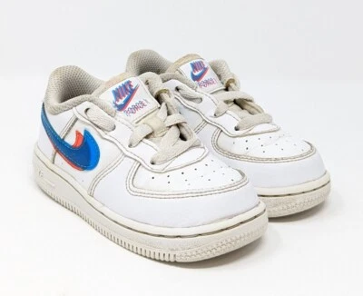 Nike Air Force One Toddler 3D Red Blue Shoes Sneakers CJ7161-100 Size 7C - Image 1 of 4