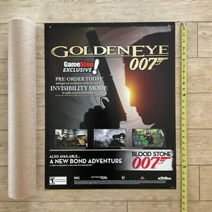 Cartel promocional GOLDENEYE 007 tienda de videojuegos Nintendo 22x28 minorista - Imagen 1 de 3