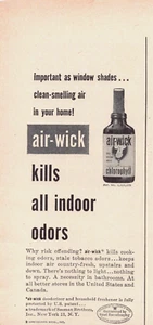 Air-Wick Chlorophyll Based Odor Remover Seeman Brothers NY Vtg Magazine Print Ad - Picture 1 of 1