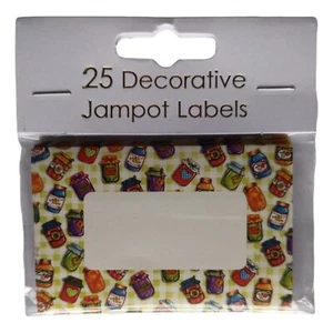 25 Jam Jars Decorative Self-Adhesive Jam Pot Labels - Picture 1 of 1