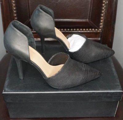 Joe's Jeans Hero Tacones Altos de Agujero de Cuero Negro Nuevos con Etiquetas Foto 1 de 4