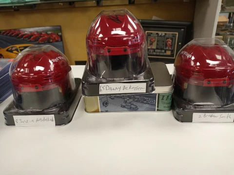 3 detroit red wings players autograph super mini helmets# 2brendan smith#8justin Cover