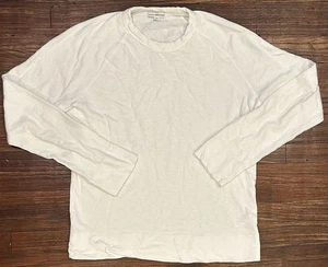 Standard James Perse Women's Long Sleeve Sweatshirt White Boxy Tee Top Size 1 - Picture 1 of 3