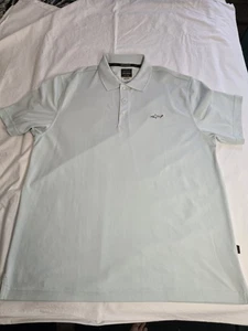 Greg Norman For Tasso Elba Play Dry Men's Light Blue Golf Shirt Shark Logo L - Picture 1 of 8