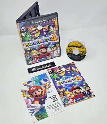 Mario Party 4 (Nintendo GameCube) CIB Complete - TESTED - Image 1 of 4