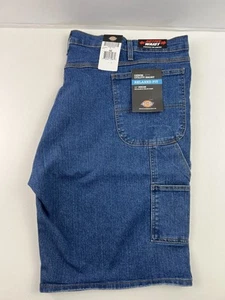 Dickies Mens 48 Carpenter Jean Shorts Denim 11" Inseam Cotton Casual Workwear - Picture 1 of 13