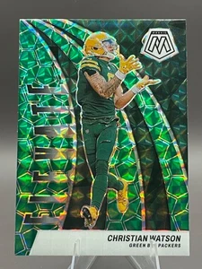 CHRISTIAN WATSON #14 Elevate Insert GREEN Prizm COLOR MATCH 2024 Mosaic PACKERS - Picture 1 of 6