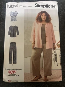 Simplicity Schnittmuster K9269 - Damen Hose, Top & Jacke Gr. 18 - 24 - Bild 1 von 3