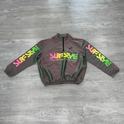 Surf Style Windbreaker Adult Large Interplanetary Body Gear Iridescent Jacket - Image 1 of 4