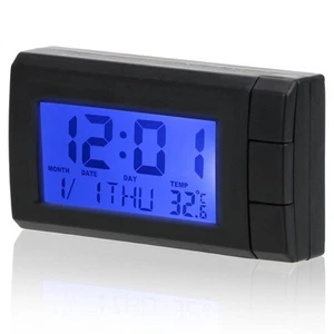 Brand New High Quality Digital Clock Adjustable Auto Thermometer Car LCD - Picture 1 of 11