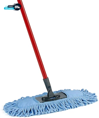 Dual-Action Microfiber Sweeper Dust Mop,Red - Image 1 of 4