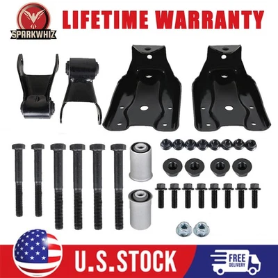 New Rear ward Leaf Spring Shackle Bracket Hanger Kit For Chevy GMC Sierra 1500 - Image 1 of 4