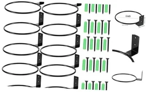 10 PCS 6 Inch Flower Pot Holder Ring, Wall Mounted Wall Plant Hanger, - Picture 1 of 7