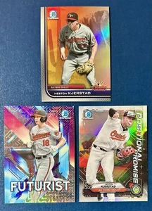 Heston Kjerstad - 3 Card Lot -  Bowman Mini Diamond, Chrome & Insert - Free Ship - Picture 1 of 2