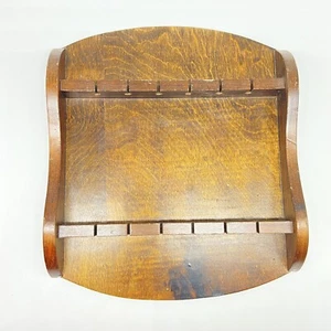 De colección Sólida Mediana Madera Oscura Colgante de Pared 12 Souvenir Cuchara Soporte 2 Niveles - Imagen 1 de 10