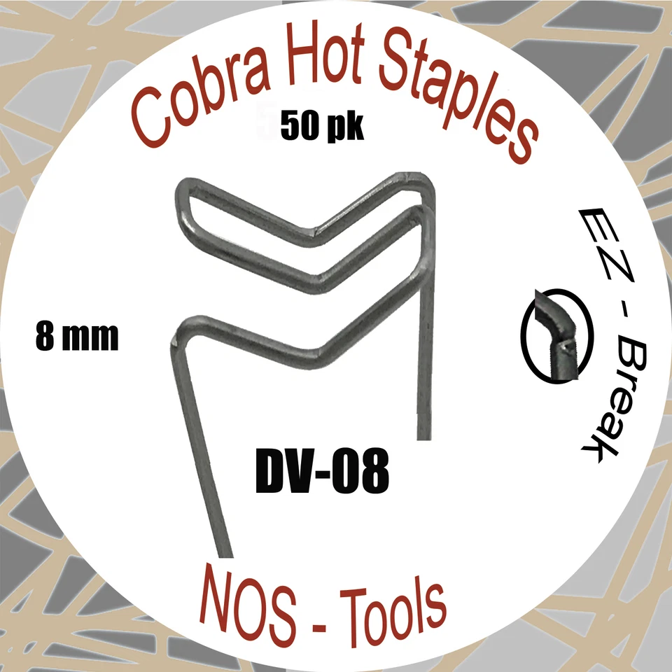 Pre-cut Hot Staples For Plastic Welder DV-08 Double Outside Corner 8mm Foto 1 de 1