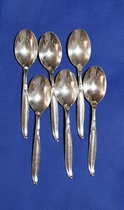Wm ROGERS SWEEP INTERNATIONAL silver-plated oval spoons ( 6 )  6 7/8" - Picture 1 of 4