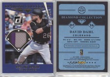 2017 Panini Donruss Diamond Collection Gold /25 David Dahl #DC-DD Rookie RC