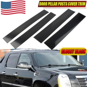 Window B Pillar Post Door Molding Trim Black Fits For Cadillac Escalade 2007-14 - Picture 1 of 12