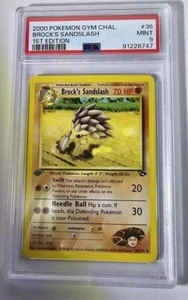 Pokémon Brock's Sandslash Gym Challenge 36 Regular 1. Edition Uncommon PSA 9 - Bild 1 von 2
