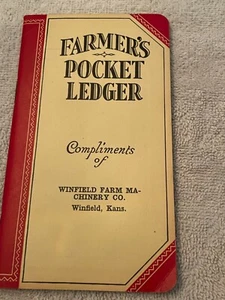 1934/35 John Deere Farmer's Ledger- compliments of Winfield Ks Farm Machinery. - Picture 1 of 5
