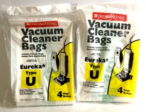 8 BAGS Eureka Type U - Vacuum Cleaner Bags - Lot of 2 Packs Of 4 - Picture 1 of 3
