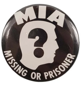 Guerra de Vietnam MIA desaparecido o prisionero? Botón - Imagen 1 de 1