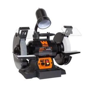 Wen BG4280 5-Amp 8 Zoll regelbare Tischschleifmaschine mit flexibler Arbeitsleuchte - Bild 1 von 6