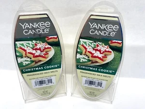 NEW 2 YANKEE CANDLE WAX MELTS CHRISTMAS COOKIE SCENTED LOT OF TWO 2.6 OZ. SA - Picture 1 of 11