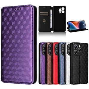 Für Oukitel P1, Fashion Grid Brieftasche Flip Leder Ständer Cover Handy Hülle - Bild 1 von 26