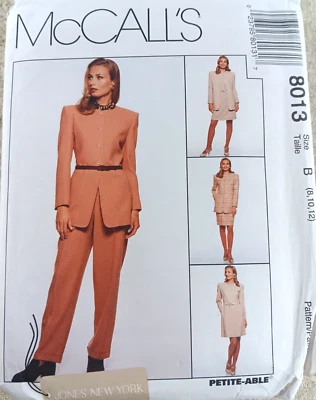 McCall's 8103 Misses' Dress, Lined Jacket, Skirt & Pants Sizes 8-10-12 - Image 1 of 3
