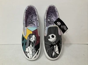 DISNEY Nightmare before Christmas Loafers W Jack& Sally NEW Sz 8.5 - Picture 1 of 5