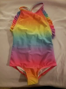 Toddler Size 2 One Piece Bright Rainbow Bathing Suit, New With Tags - Picture 1 of 2