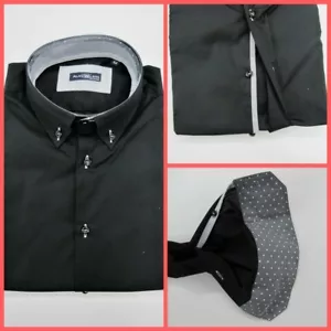 Alan wilson Camisa Hombre Botón Abajo 17ai08 0010 Col. Negro Invierno 2017 - Imagen 1 de 4