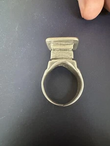 ANTIQUE TUARG SILVER SEAL WAX STEMP RING - Picture 1 of 7
