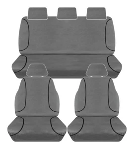 FULL CAR PACK 14oz CANVAS SEAT COVERS FOR FORD RANGER PX DUAL CAB 12-07/15 - Picture 1 of 4