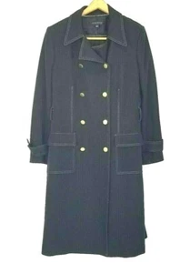 Anne Klein 14 Women's Military Style Double Breasted Coat Trench Jacket - Picture 1 of 11