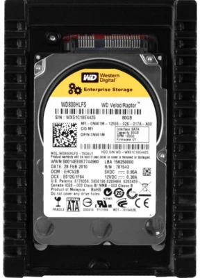 Hard Drive Dell 0N961M N961M WD800HLFS 80GB 10000U/Min 16MB SATA II 3.5 " Inch - Image 1 of 3