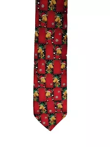 Christmas Tie Yule Tie Greetings Hallmark Reindeer Holidays New - Picture 1 of 4