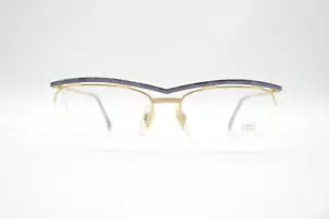 Vintage Enrico Coveri 305-250 Oro Viola Halbrand Occhiali Montatura Occhiali NOS - Bild 1 von 6