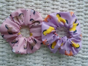 x2 Horse Hair Scrunchies Scrunchie Scrunchy Gift  Tie Band Christmas Horses Pony - Picture 1 of 1