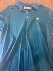 VINTAGE Augusta Masters Shirt Adult XL Green Short Sleeve Polo Slazenger Outdoor - Picture 1 of 2