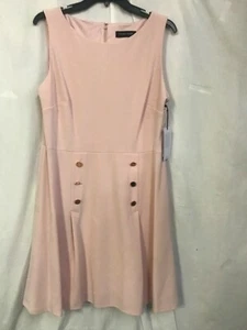 Ivanka Trump Sleeveless Button Sheath Dress Size 14-Blush Pink - Picture 1 of 4