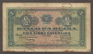 Mosambik - Banco da Beira 1 Waage 15.9.1919; sehr guter Zustand+; P-R6a; gestempelt - Bild 1 von 2