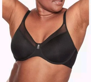 Bali Underwire Bra One Smooth U Ultra Light Convertible Strap 3439 Black 36D NWT - Picture 1 of 4